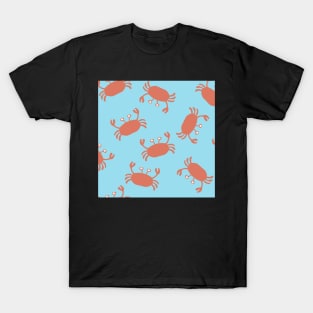 Ocean Crabs in sweet orange and baby blue T-Shirt